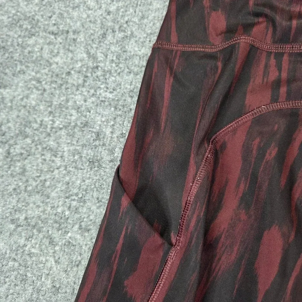 Lululemon Speed Tight IV Leggings Womens 4 Painted Animal Bordeaux Black Running